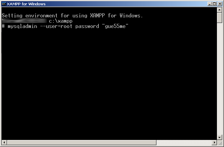 mysql set root password